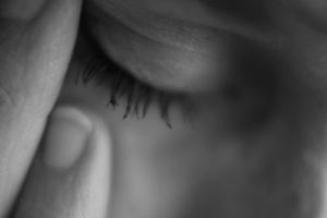 close-up of a woman's eye