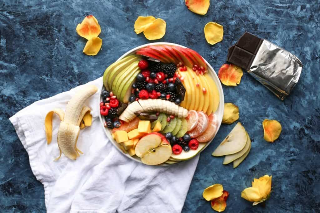 healthy plate of fruit