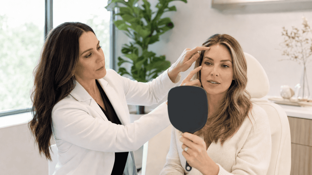Botox Kennesaw GA provider reviewing lip-area treatment options during a personalized consultation